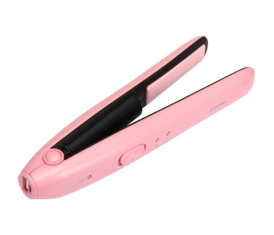 XIAOMI YUELI HS-525 Rechargeable Mini Hair Straightener Pink-4 XIAOMI YUELI HS-525 Rechargeable Mini Hair Straightener Pink-4